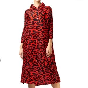 Nwot Kate Hewko One Size Leopald Button Up Glamorous Shirt Dress